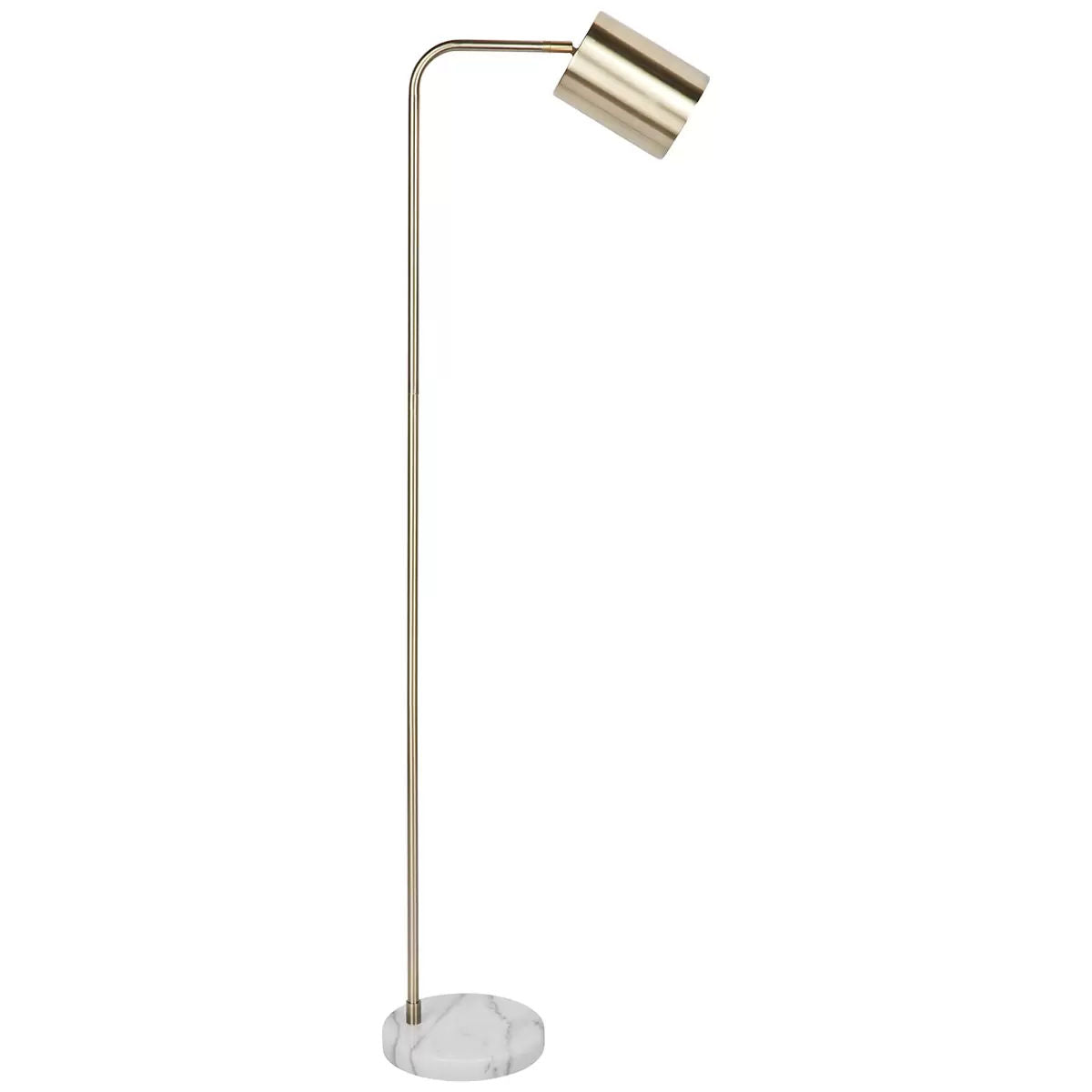 Snapper Floor Lamp with Gold Finish and Marble Base