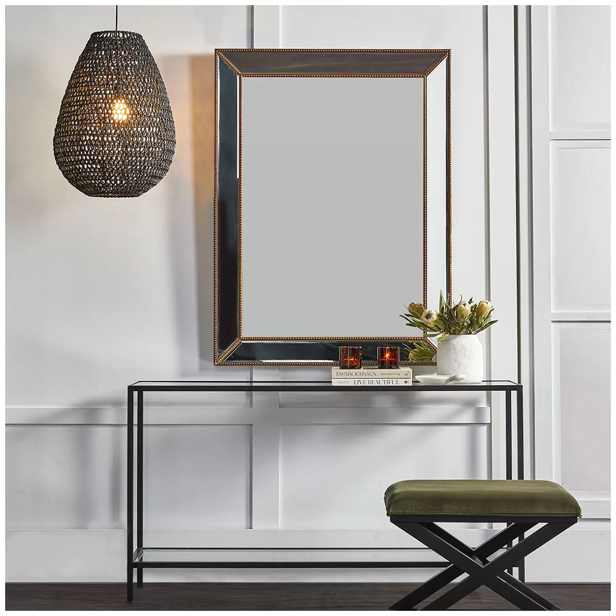Zeta Wall Mirror by Premium - Large Antique Gold Design - SuperSaverAU - view 4