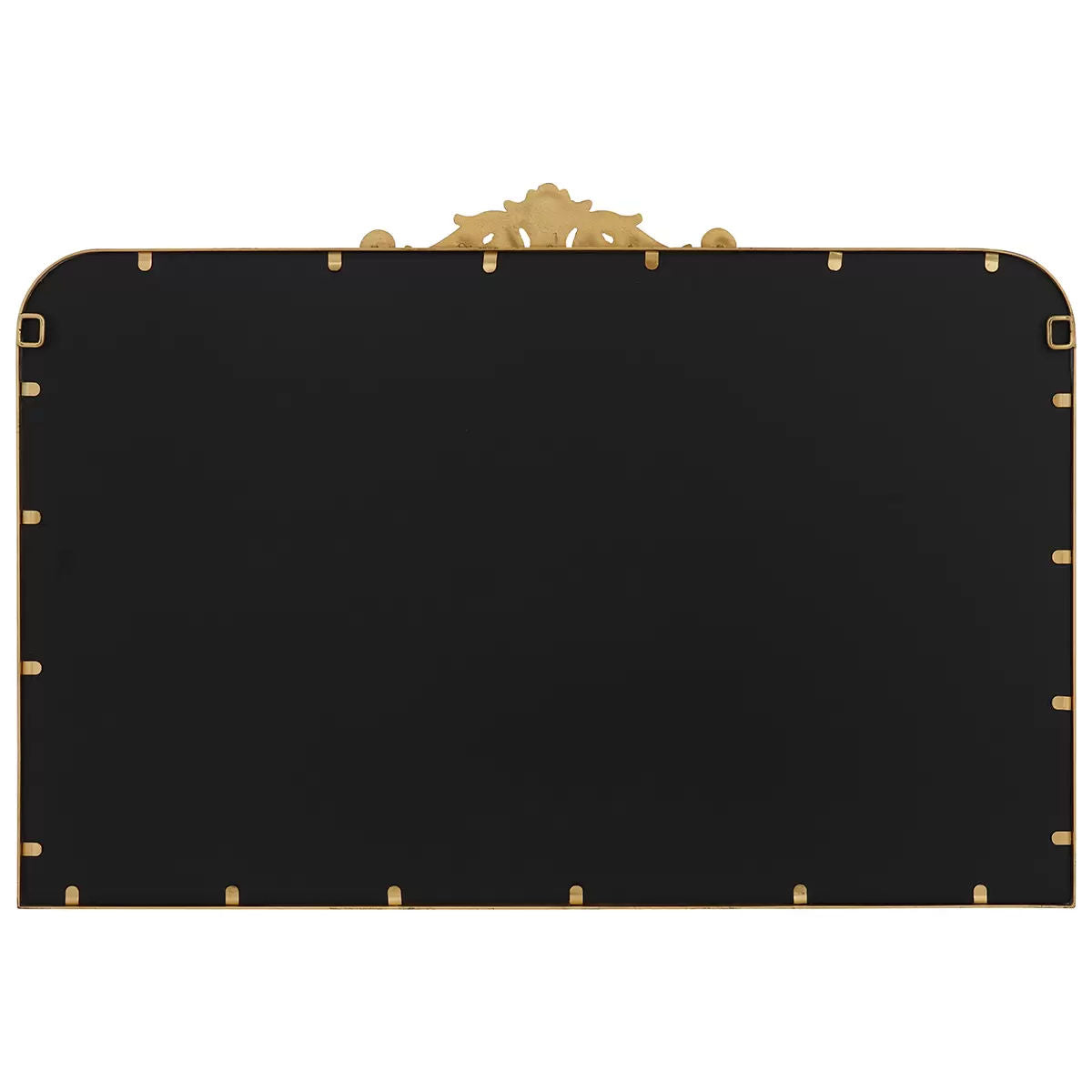 Antique Gold Wall Mirror 4 x 96 x 66 cm with Decorative Cast Iron Applique - SuperSaverAU - view 1
