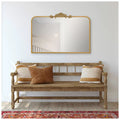 Antique Gold Wall Mirror 4 x 96 x 66 cm with Decorative Cast Iron Applique - SuperSaverAU - view 6