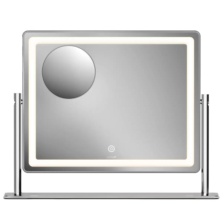 Aurea Mini LED Cosmetic Mirror by Premium - Adjustable Lighting - SuperSaverAU - view 1