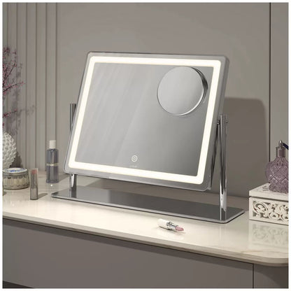 Aurea Mini LED Cosmetic Mirror by Premium - Adjustable Lighting