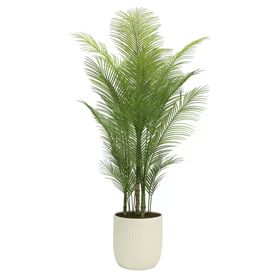 Artificial Palm Tree in Ribbed Pot - 2M Tall - SuperSaverAU - view 1