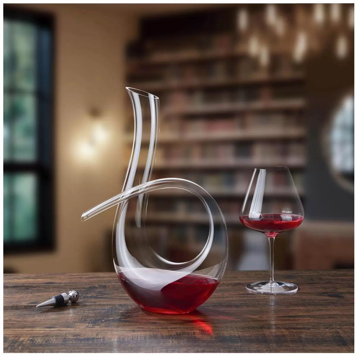 Elegant 1.2L Wine Decanter - Handcrafted Lead-Free Glass - SuperSaverAU - view 4
