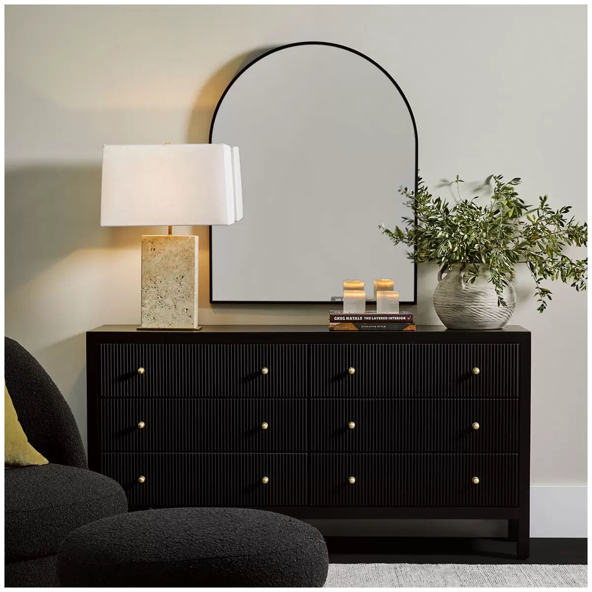 Archibald Wall Mirror 3 x 80 x 100 cm, Matte Black Frame, Modern Elegance - SuperSaverAU - view 3