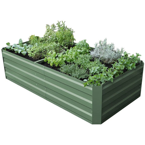 Premium Galvanised Steel Raised Garden Bed – Eucalyptus 180 x 90 x 45cm