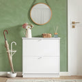 2 Drawer Shoe Cabinet Storage Unit - Slim Design - SuperSaverAU - view 4