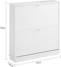 2 Drawer Shoe Cabinet Storage Unit - Slim Design - SuperSaverAU - view 5