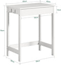 Compact White Desk with Drawer and Hooks - SuperSaverAU - view 3