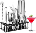Premium 23 Piece Boston Cocktail Shaker Set Stainless Steel Bar Tools