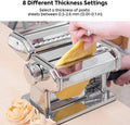 Premium Manual Steel Pasta Maker with 8 Thickness Settings