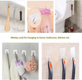 24 Packs Heavy Duty Adhesive Hooks - Reusable Kitchen Wall Hooks, Transparent Design - SuperSaverAU - view 2