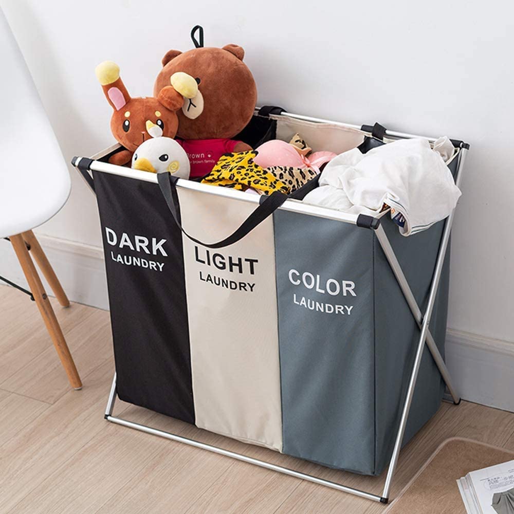 3 in 1 Large 135L Laundry Hamper Basket - Waterproof, Foldable, Aluminum Frame - SuperSaverAU - view 3