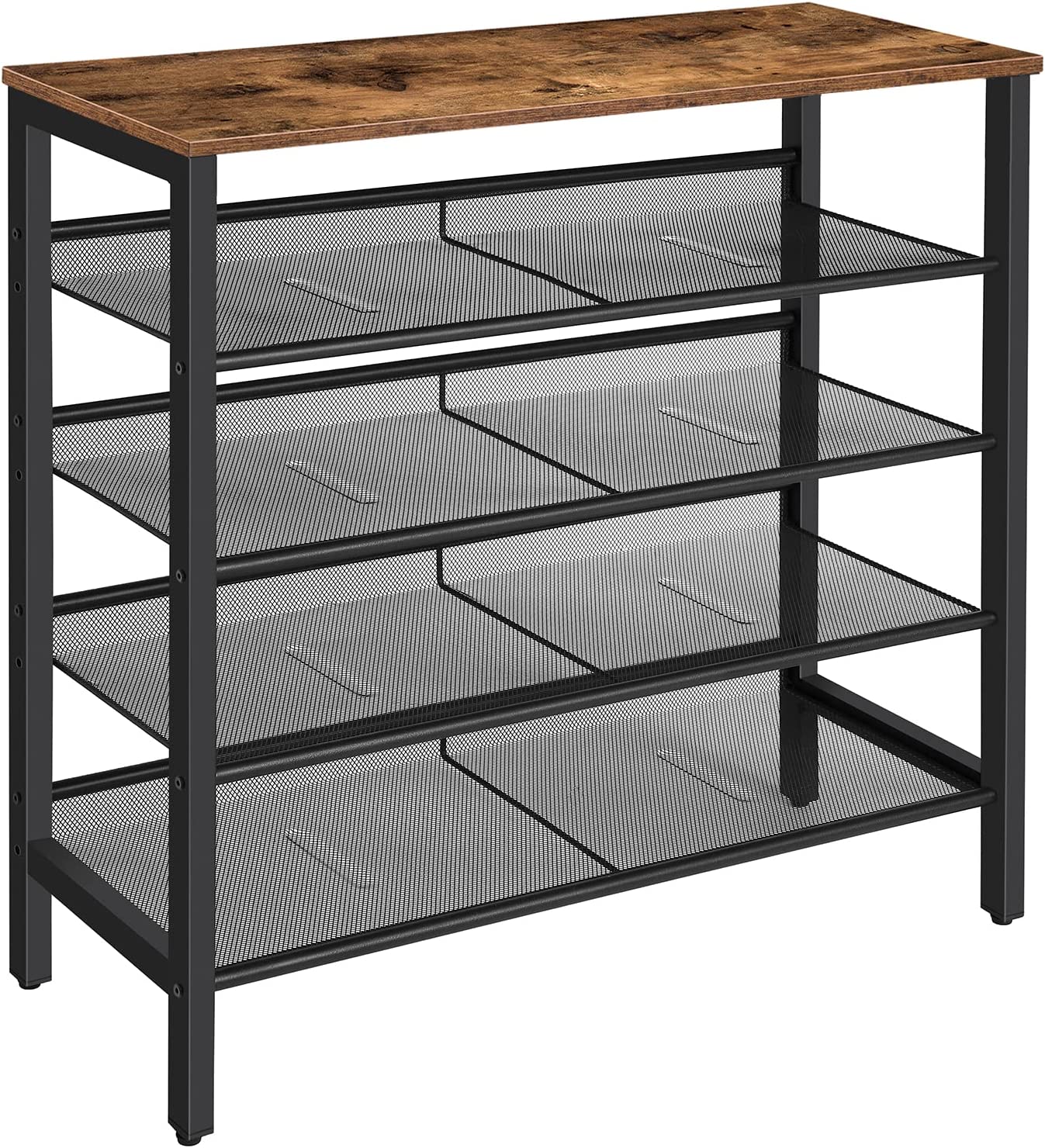 5-Tier Shoe Rack, Industrial Shoe Organizer Storage Bench - SuperSaverAU - view 1