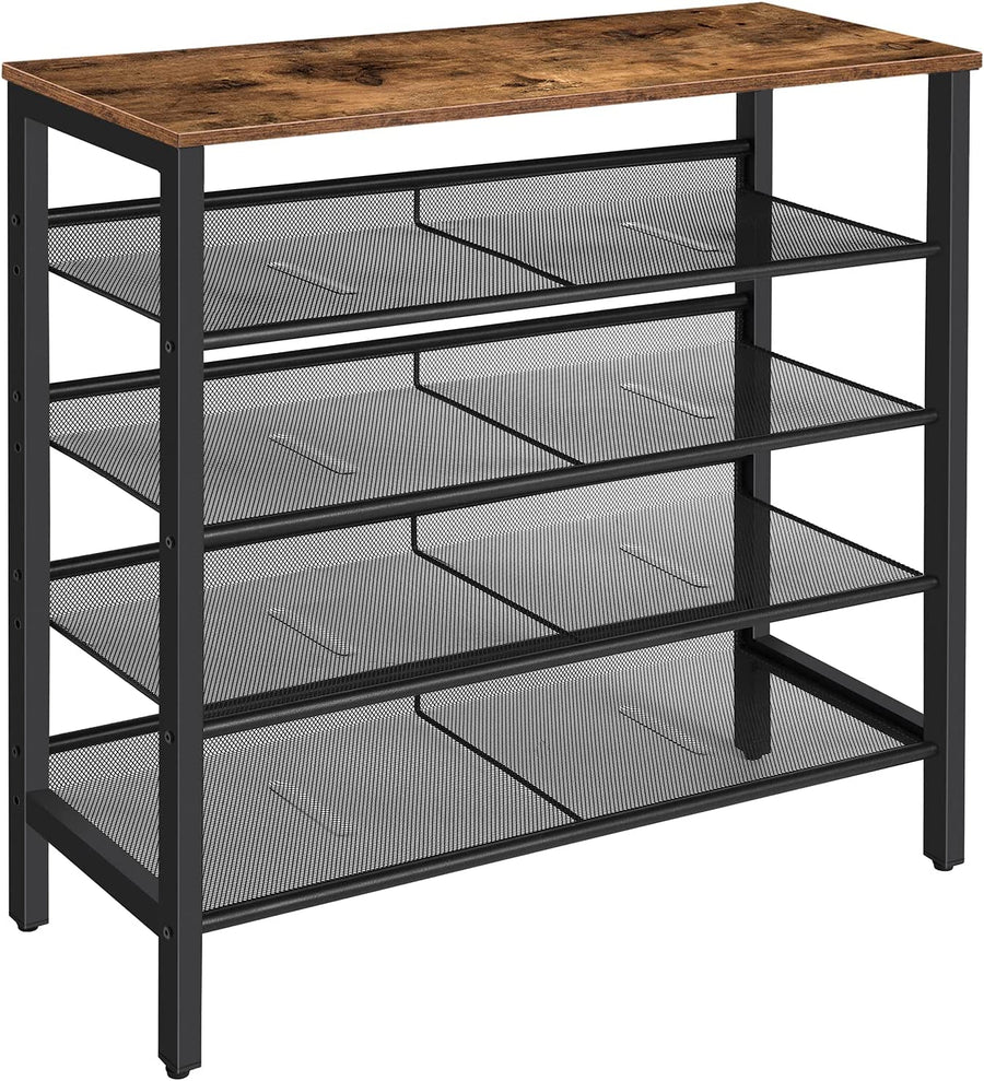 5-Tier Shoe Rack, Industrial Shoe Organizer Storage Bench - SuperSaverAU - view 1