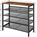5-Tier Shoe Rack, Industrial Shoe Organizer Storage Bench - SuperSaverAU - view 3