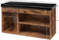 Shoe Storage Bench 60cm L with Padded Cushion, Adjustable Shelf & Concealed Storage - SuperSaverAU - view 4