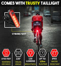 Premium USB Rechargeable LED Bike Lights Set with IPX4 Waterproof Rating
