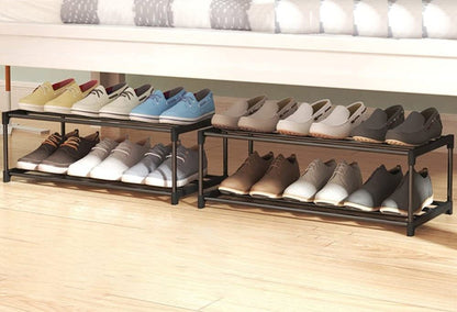 4-Tier Stainless Steel Shoe Rack - Holds 15 Pairs