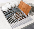 Over The Sink Roll-Up Dish Drying Rack, 52 x 33 cm, Rust-Resistant, Heat Resistant - SuperSaverAU - view 1