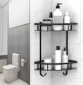 2 Pack Aluminum Adhesive Shower Caddy Corner Shelf, 29x17x35.5 cm, Rustproof, No Drilling - SuperSaverAU - view 3