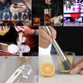 Premium 12 Piece Stainless Steel Cocktail Shaker Bartender Kit with Bamboo Stand