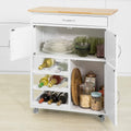 Scandinavian Kitchen Trolley with Wine Racks and Portable Workbench - SuperSaverAU - view 4