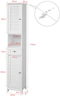 Freestanding Bathroom Cabinet with Adjustable Shelves and Drawer - SuperSaverAU - view 3