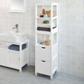 Freestanding Tall Cabinet 30 x 30 x 144 cm with 4 Shelves & 2 Drawers - SuperSaverAU - view 4