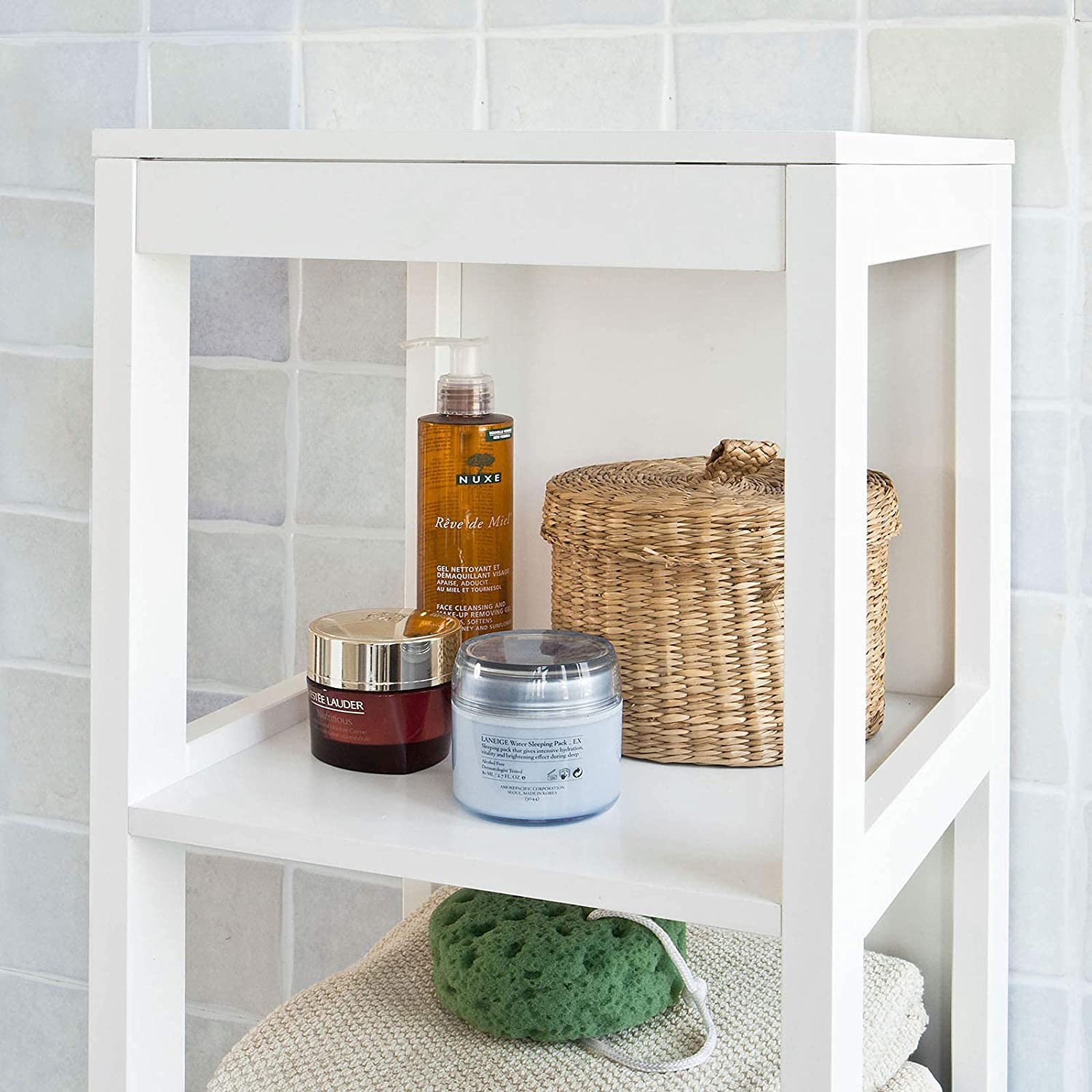 Freestanding Tall Cabinet 30 x 30 x 144 cm with 4 Shelves & 2 Drawers - SuperSaverAU - view 5