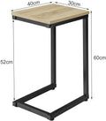 Industrial Style Coffee Table, 30 x 60 x 40 cm, Self-Assembly, Steel Frame - SuperSaverAU - view 4