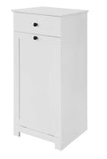 White Bathroom Cabinet with Laundry Basket and Drawer, 40 x 38 x 90 cm - SuperSaverAU - view 3