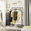 Premium Industrial Pipe Clothes Rack with Wheels - 110kg Load