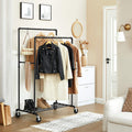 Premium Industrial Pipe Clothes Rack with Wheels - 110kg Load