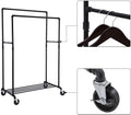 Premium Industrial Pipe Clothes Rack with Wheels - 110kg Load