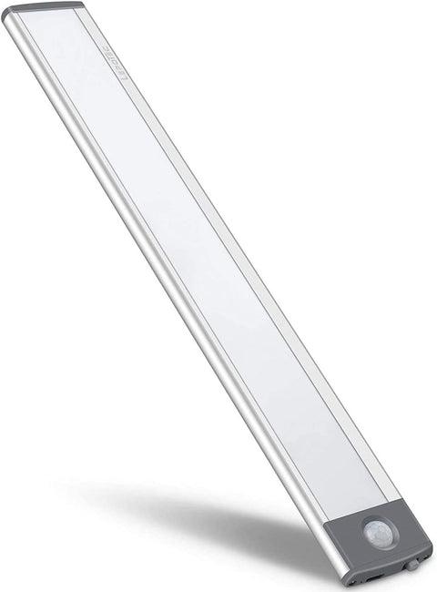 54 LED Rechargeable Under Cabinet Night Light, Motion Sensor, 40x4x2 cm, Silver/White - SuperSaverAU - view 1