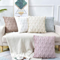 Boho Throw Pillow Covers 2 Pack 45 x 45 cm Black Soft Faux Fur Decorative - SuperSaverAU - view 5