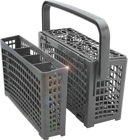Universal 2-in-1 Dishwasher Cutlery Basket 24x13x13 cm Compatible with Multiple Brands