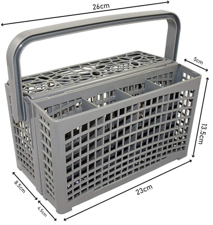 Universal 2-in-1 Dishwasher Cutlery Basket 24x13x13 cm Compatible with Multiple Brands