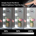 Premium White Hollywood Vanity Mirror 62x51cm with 14 LED Bulbs and 10X Mirror