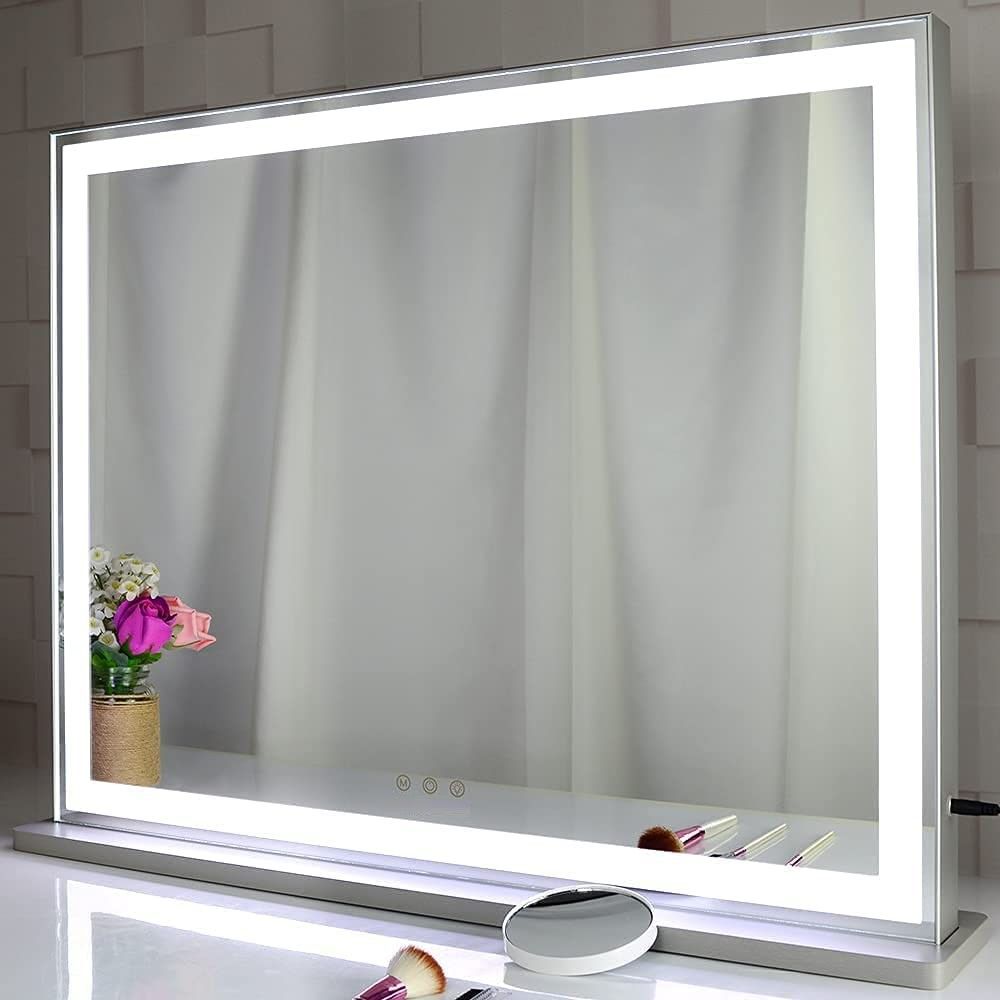 Premium Hollywood LED Makeup Mirror 72x56cm with 10X Magnifier and 3 Dimmable Colours