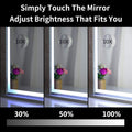 Premium Hollywood LED Makeup Mirror 72x56cm with 10X Magnifier and 3 Dimmable Colours