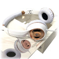 Holysmoke Motif White Rose Gold Foldable On Ear Headphones