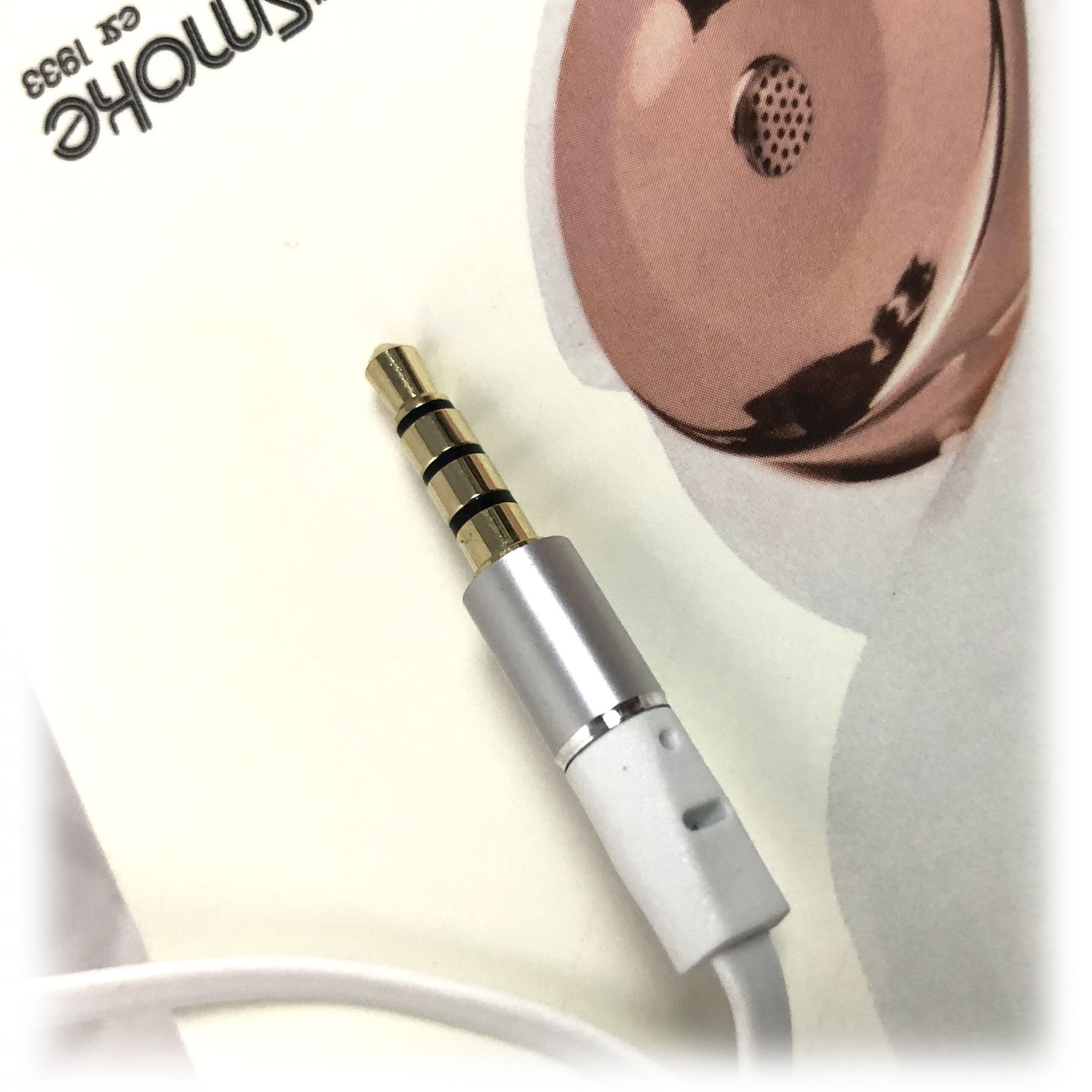 Holysmoke Motif White Rose Gold Foldable On Ear Headphones