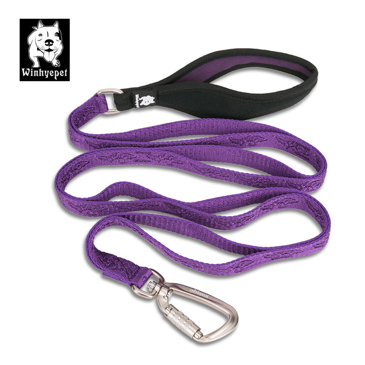 Active Dog Lead - Multi-Function, Padded Handle, Polyester, Purple - M