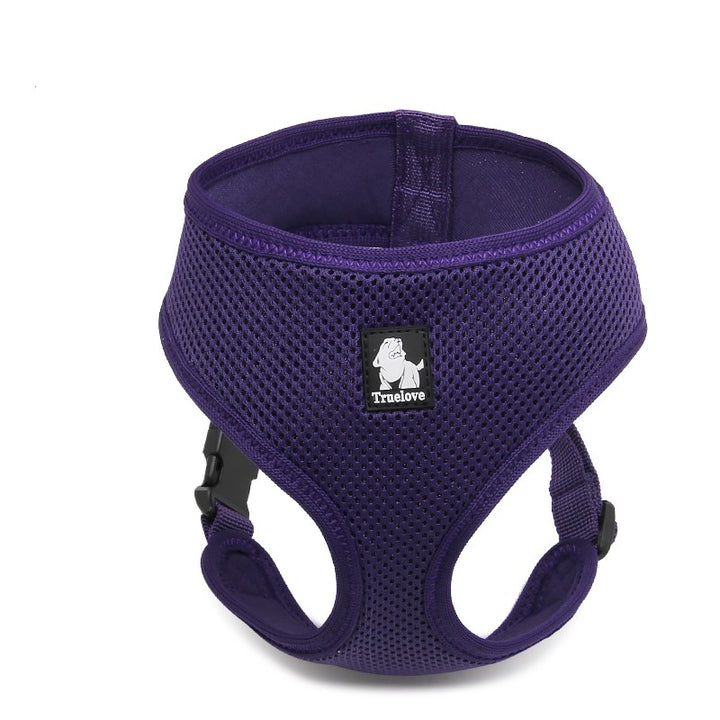 Skippy Pet Harness Purple L - Lightweight, Breathable Mesh, Adjustable Fit