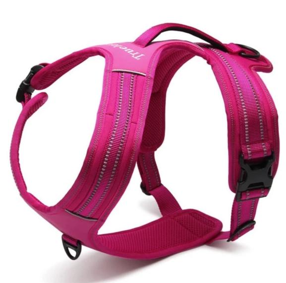 Premium Pink Reflective Heavy Duty No Pull Dog Harness Size M