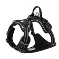 Premium Black Adventurer 3M Reflective No Pull Dog Harness Size XS