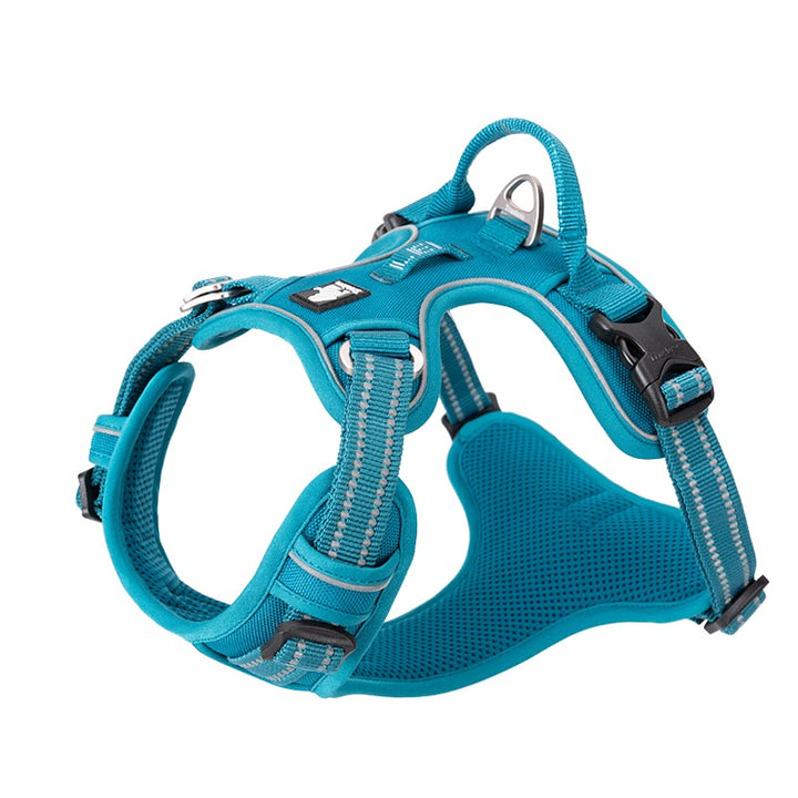 Premium Blue Adventurer 3M Reflective No Pull Dog Harness Size S