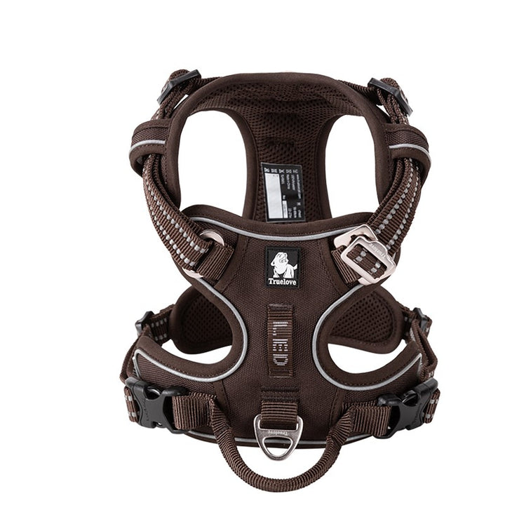 Premium Brown Adventurer 3M Reflective No Pull Dog Harness Size XL